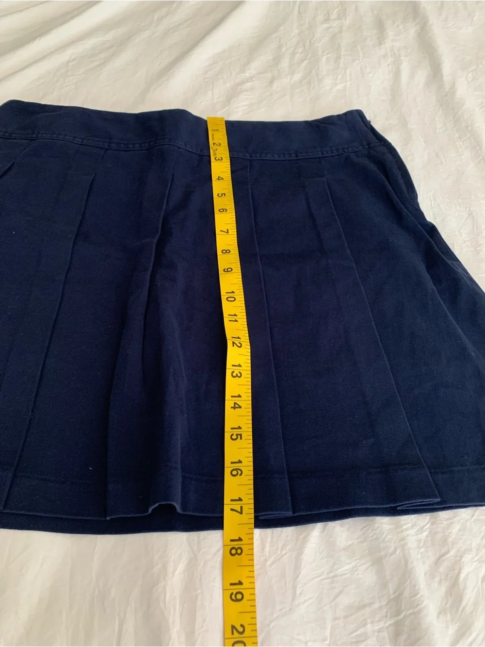 Childrens Place Girls Navy Blue Pleated School Uniform Skort Size 18 Adjustable